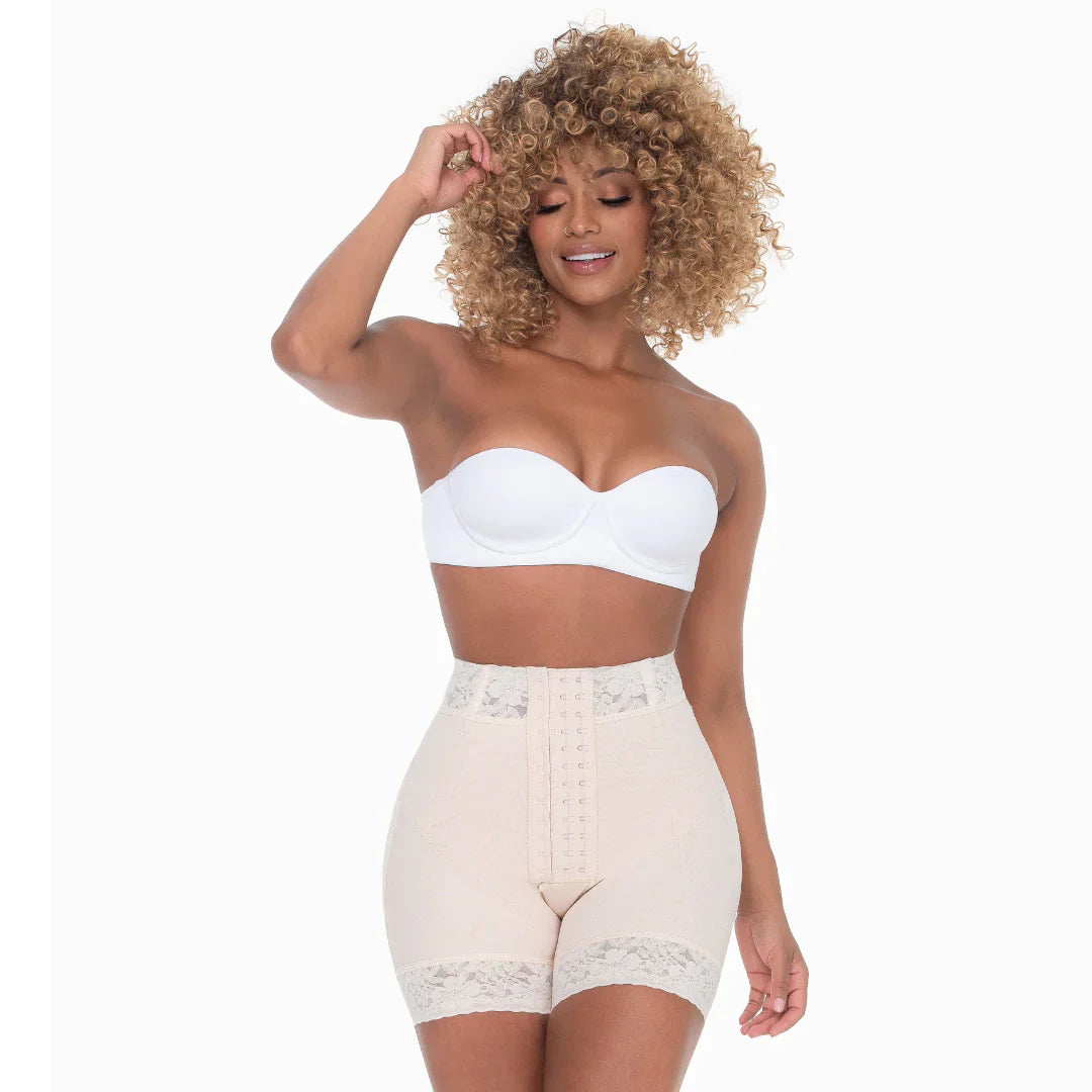 FAJA SHORT CONTROL DE ABDOMEN CON BROCHES